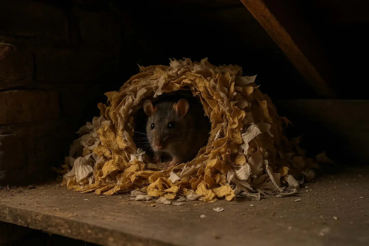 Nid de rats dans la maison